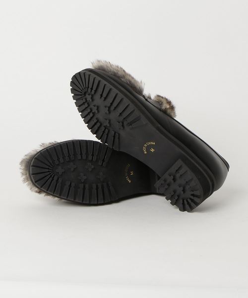 WEGO(ウィゴー)の「WEGO/ファー切替ローファー(ローファー・レディース・ブラック/その他1・MEDIUM/LARGE)」の3枚目の写真