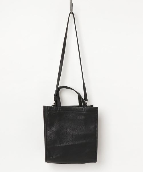 Beau're(ヴュレ)の「BEAURE ヴュレ カウレザー × クリアポケット 2WAY ミニ トートバッグ(トートバッグ・レディース・ブラック/グレー/イエロー/キャメル・FREE)」の5枚目の写真