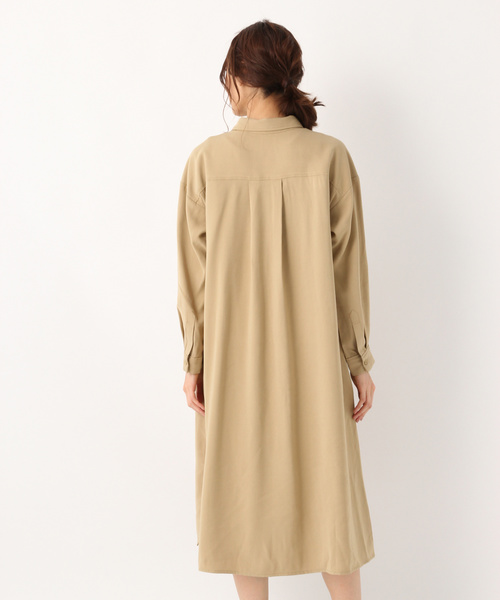 GLOBAL WORK（グローバルワーク）の「ミリタリーシャツワンピ/821966（ワンピース・レディース・ベージュ/カーキ・MEDIUM/LARGE）」の9枚目の写真