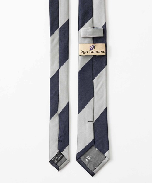 Quit Running(クイトランニング)の「ピュアシルク100% レジメンタルストライプ シルクネクタイ ナロータイ(ネクタイ・メンズ・ネイビー/ブラウン/シルバー/ブラウン系その他/シルバー系その他/ライトブルー/ブルー系その他/ライトブラウン/ブルー系その他2・FREE)」の18枚目の写真