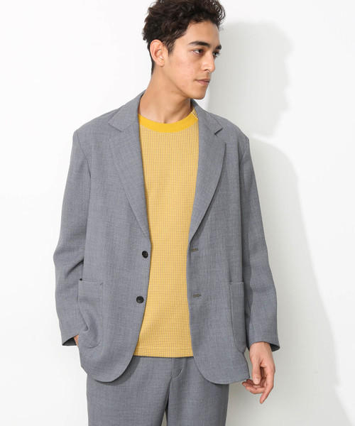 ADAM ET ROPE'(アダムエロペ)の「ASAGAO ジャコット(テーラードジャケット・メンズ・チャコールグレー/ブラック/オリーブ・M/L)」の5枚目の写真