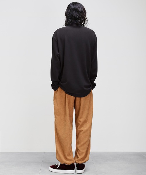 minsobi（ミンソビ）の「ハイネックカットソー（Tシャツ/カットソー・メンズ・ホワイト/チャコールグレー/ブラック/ベージュ/ネイビー/ブルー/ワインレッド/クリーム・ONE SIZE）」の12枚目の写真