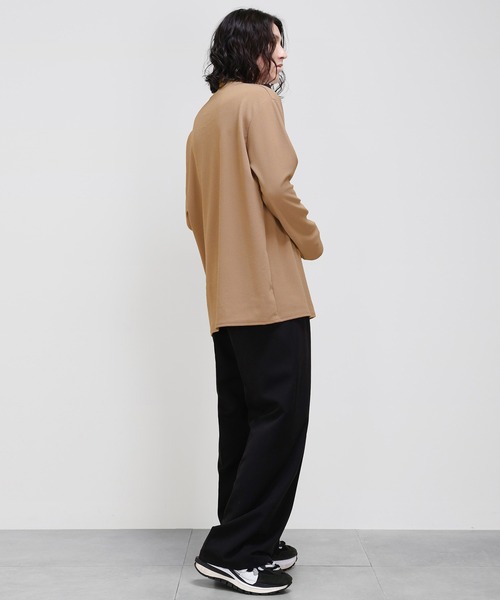 minsobi（ミンソビ）の「ハイネックカットソー（Tシャツ/カットソー・メンズ・ホワイト/チャコールグレー/ブラック/ベージュ/ネイビー/ブルー/ワインレッド/クリーム・ONE SIZE）」の22枚目の写真