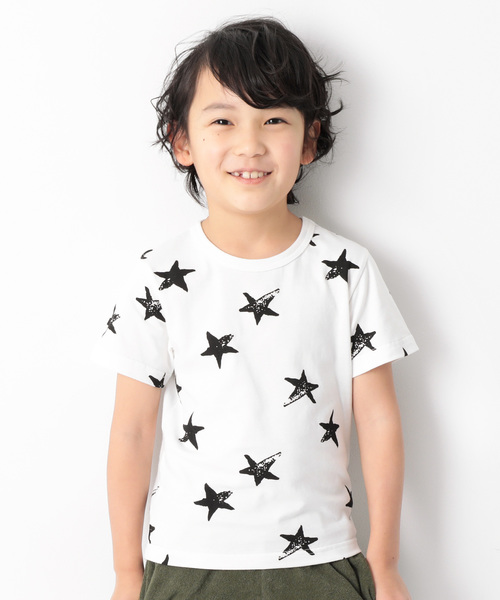 devirock(デビロック)の「総柄Tシャツ(Tシャツ/カットソー・キッズ・ピンク系その他/グリーン系その他/ブラック系その他2/ホワイト系その他/ブラック系その他・120cm/160cm/100cm/130cm/110cm/150cm/140cm)」の2枚目の写真