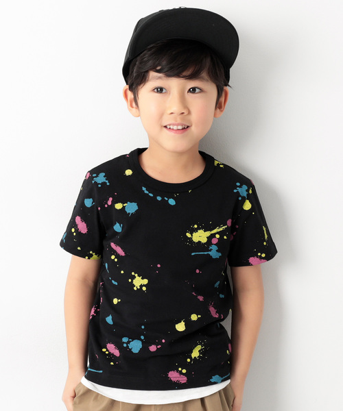 devirock(デビロック)の「総柄Tシャツ(Tシャツ/カットソー・キッズ・ピンク系その他/グリーン系その他/ブラック系その他2/ホワイト系その他/ブラック系その他・120cm/160cm/100cm/130cm/110cm/150cm/140cm)」の3枚目の写真