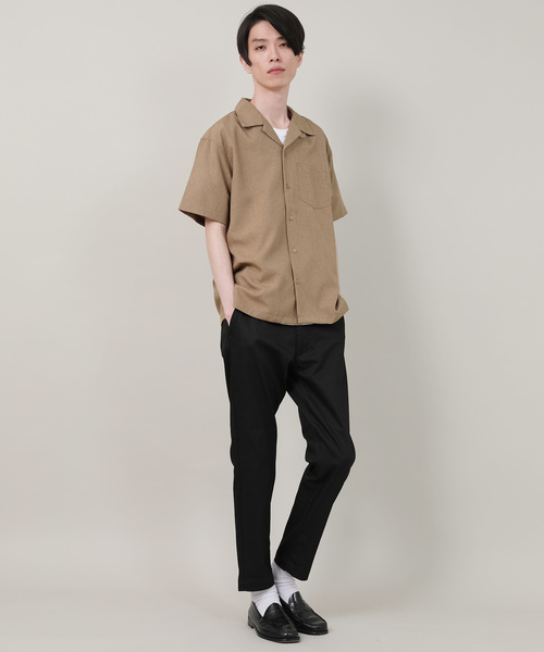 Rocky Monroe(ロッキーモンロー)の「ポリトロオープンカラーシャツ 開襟シャツ(シャツ/ブラウス・メンズ・ブラック/ベージュ/オリーブ/オレンジ・M/L/XL)」の9枚目の写真