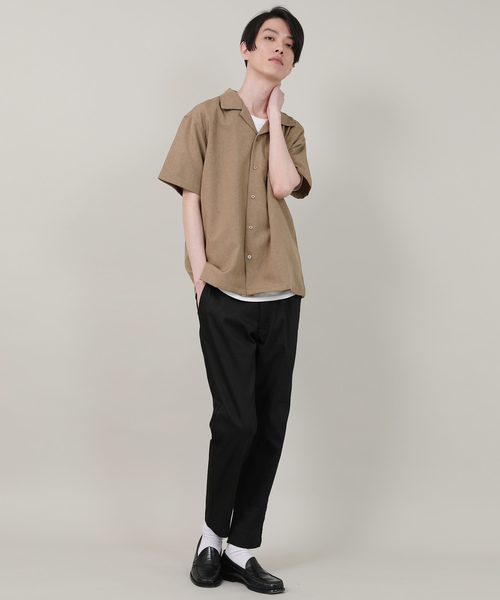 Rocky Monroe(ロッキーモンロー)の「ポリトロオープンカラーシャツ 開襟シャツ(シャツ/ブラウス・メンズ・ブラック/ベージュ/オリーブ/オレンジ・M/L/XL)」の10枚目の写真