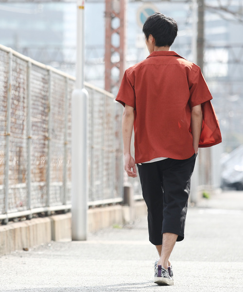 Rocky Monroe(ロッキーモンロー)の「ポリトロオープンカラーシャツ 開襟シャツ(シャツ/ブラウス・メンズ・ブラック/ベージュ/オリーブ/オレンジ・M/L/XL)」の18枚目の写真