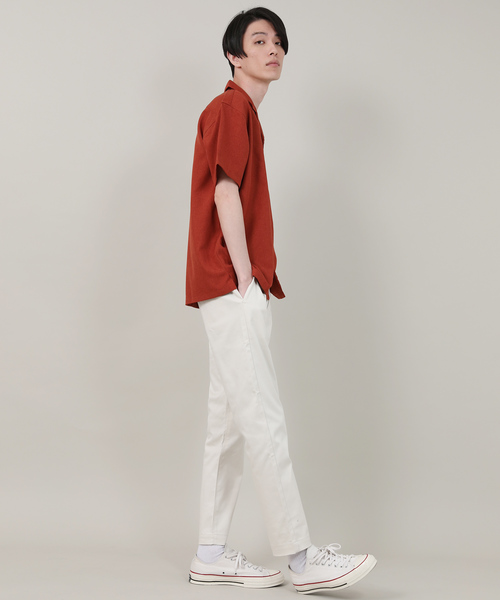 Rocky Monroe(ロッキーモンロー)の「ポリトロオープンカラーシャツ 開襟シャツ(シャツ/ブラウス・メンズ・ブラック/ベージュ/オリーブ/オレンジ・M/L/XL)」の20枚目の写真