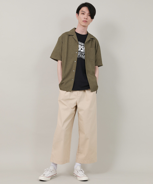 Rocky Monroe(ロッキーモンロー)の「ポリトロオープンカラーシャツ 開襟シャツ(シャツ/ブラウス・メンズ・ブラック/ベージュ/オリーブ/オレンジ・M/L/XL)」の22枚目の写真