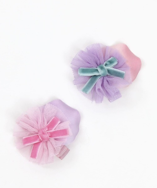 panpantutu（パンパンチュチュ）の「お花のヘアピン(2個セット)（ヘアピン・キッズ・ピンク/イエロー/ブルー・FREE）」の3枚目の写真