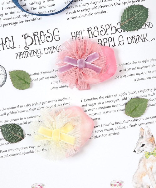 panpantutu（パンパンチュチュ）の「お花のヘアピン(2個セット)（ヘアピン・キッズ・ピンク/イエロー/ブルー・FREE）」の2枚目の写真