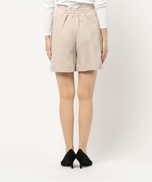 DouDou（ドゥドゥ）の「リネンショートパンツ（その他パンツ・レディース・ベージュ/ブラウン/ピンク・38/36）」の4枚目の写真