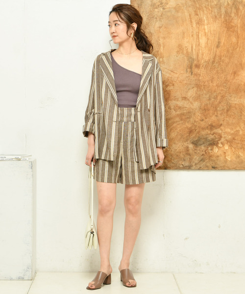 DouDou（ドゥドゥ）の「リネンショートパンツ（その他パンツ・レディース・ベージュ/ブラウン/ピンク・38/36）」の8枚目の写真