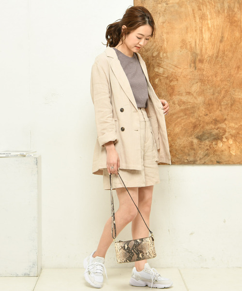 DouDou（ドゥドゥ）の「リネンショートパンツ（その他パンツ・レディース・ベージュ/ブラウン/ピンク・38/36）」の12枚目の写真