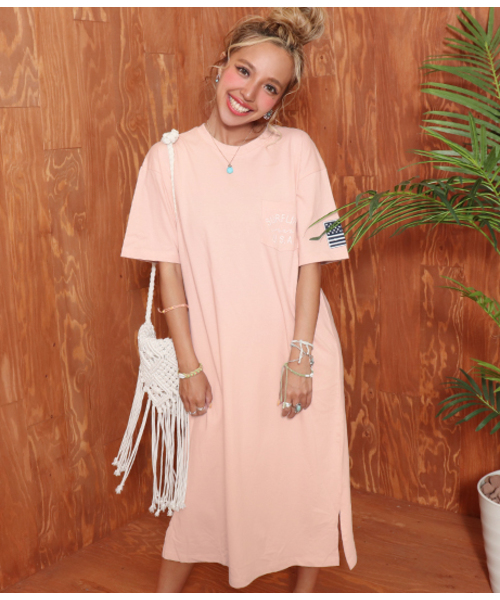 Mimpi アナップミンピ のファッション Usaコットン刺繍マキシワンピース ワンピース Anap 人気沸騰 の