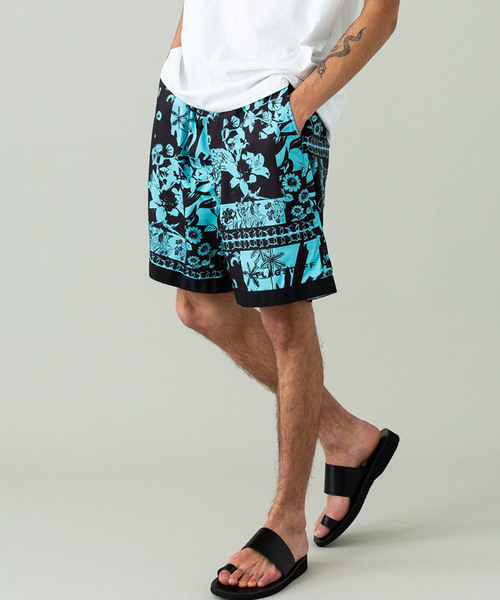 F-LAGSTUF-F（フラグスタフ）の「【F-LAGSTUF-F】別注フラワースイムショーツ（その他パンツ・メンズ・ブラック/サックスブルー・M/L/XL）」の8枚目の写真