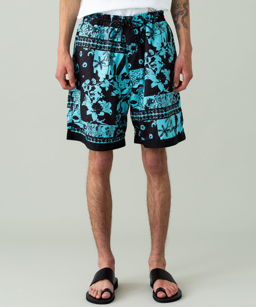 F-LAGSTUF-F（フラグスタフ）の「【F-LAGSTUF-F】別注フラワースイムショーツ（その他パンツ・メンズ・ブラック/サックスブルー・M/L/XL）」の7枚目の写真