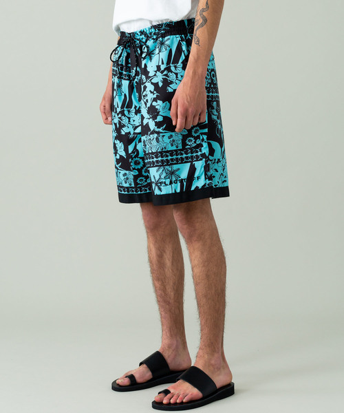 F-LAGSTUF-F（フラグスタフ）の「【F-LAGSTUF-F】別注フラワースイムショーツ（その他パンツ・メンズ・ブラック/サックスブルー・M/L/XL）」の6枚目の写真