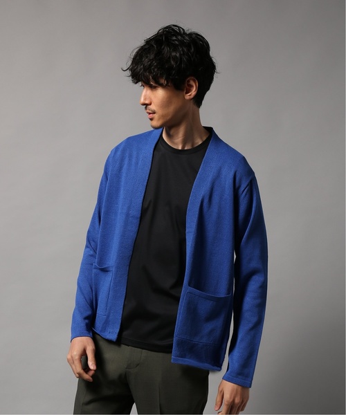 EDIFICE（エディフィス）の「ワシ×ポリ ラップカーディガン（カーディガン/ボレロ・メンズ・ブラック系その他/ネイビー/ベージュ/オレンジ/カーキ/ブルー・LARGE/SMALL/MEDIUM）」の5枚目の写真