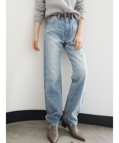 GYDA（ジェイダ）の「セルヴィッチワイドデニムパンツ（デニムパンツ・レディース・ライトブルー/ブルー・SMALL/MEDIUM/X-SMALL）」の2枚目の写真