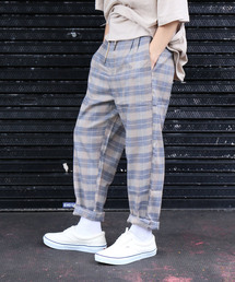 Dalfwin（ダールフィン）の「チェック スラックス テーパードパンツ（スラックス）」
