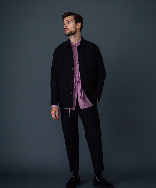 Iroquois（イロコイ）の「【Iroquois】シーズンレス ２WAY ストレッチセットアップブルゾン（ブルゾン・メンズ・ブラック/キャメル・1/2）」の10枚目の写真