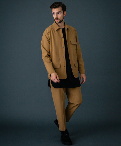 Iroquois（イロコイ）の「【Iroquois】シーズンレス ２WAY ストレッチセットアップブルゾン（ブルゾン・メンズ・ブラック/キャメル・1/2）」の12枚目の写真