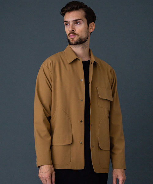 Iroquois（イロコイ）の「【Iroquois】シーズンレス ２WAY ストレッチセットアップブルゾン（ブルゾン・メンズ・ブラック/キャメル・1/2）」の20枚目の写真