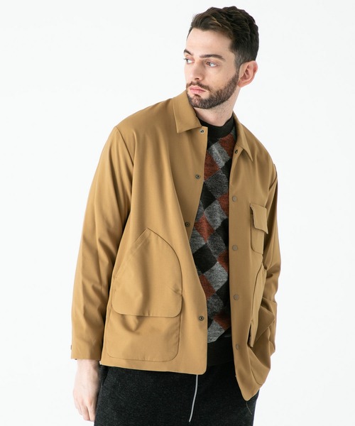 Iroquois（イロコイ）の「【Iroquois】シーズンレス ２WAY ストレッチセットアップブルゾン（ブルゾン・メンズ・ブラック/キャメル・1/2）」の21枚目の写真