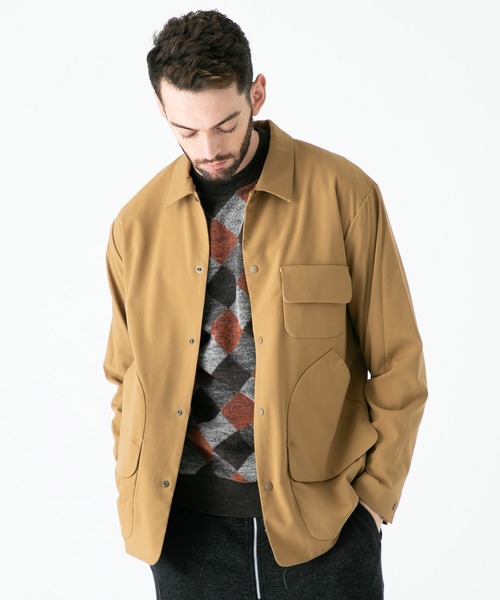 Iroquois（イロコイ）の「【Iroquois】シーズンレス ２WAY ストレッチセットアップブルゾン（ブルゾン・メンズ・ブラック/キャメル・1/2）」の22枚目の写真