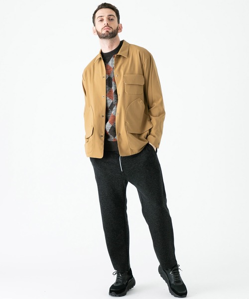 Iroquois（イロコイ）の「【Iroquois】シーズンレス ２WAY ストレッチセットアップブルゾン（ブルゾン・メンズ・ブラック/キャメル・1/2）」の16枚目の写真