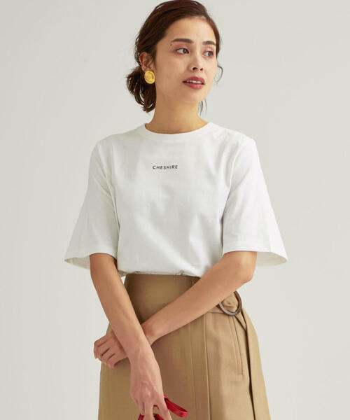 green label relaxing(グリーンレーベルリラクシング)の「CFC テンジク プリント Tシャツ(Tシャツ/カットソー・レディース・オフホワイト/ダークグレー・FREE)」の2枚目の写真