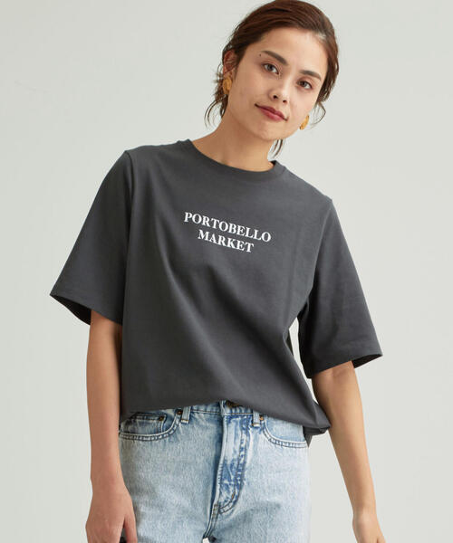 green label relaxing(グリーンレーベルリラクシング)の「CFC テンジク プリント Tシャツ(Tシャツ/カットソー・レディース・オフホワイト/ダークグレー・FREE)」の1枚目の写真