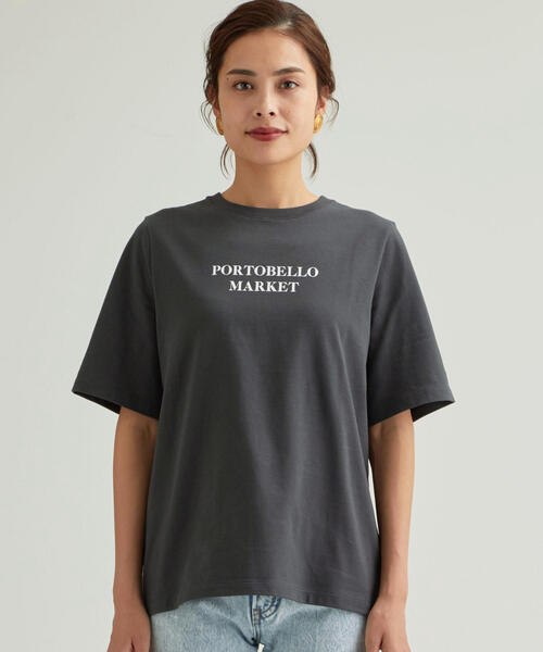 green label relaxing(グリーンレーベルリラクシング)の「CFC テンジク プリント Tシャツ(Tシャツ/カットソー・レディース・オフホワイト/ダークグレー・FREE)」の6枚目の写真