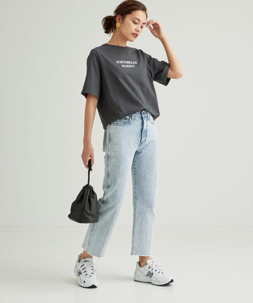 green label relaxing(グリーンレーベルリラクシング)の「CFC テンジク プリント Tシャツ(Tシャツ/カットソー・レディース・オフホワイト/ダークグレー・FREE)」の11枚目の写真