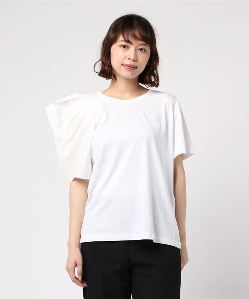 Narcissus（ナルシス）の「【cheap!!by vaNite】アシンメトリパフＴシャツ（Tシャツ/カットソー・レディース・ホワイト/ブラック・FREE）」の10枚目の写真