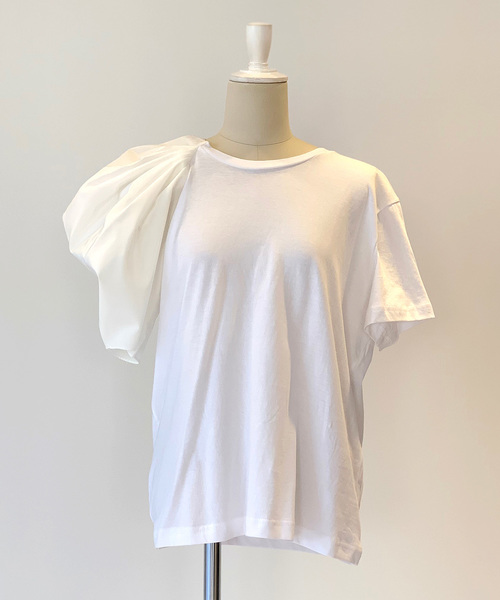 Narcissus（ナルシス）の「【cheap!!by vaNite】アシンメトリパフＴシャツ（Tシャツ/カットソー・レディース・ホワイト/ブラック・FREE）」の11枚目の写真