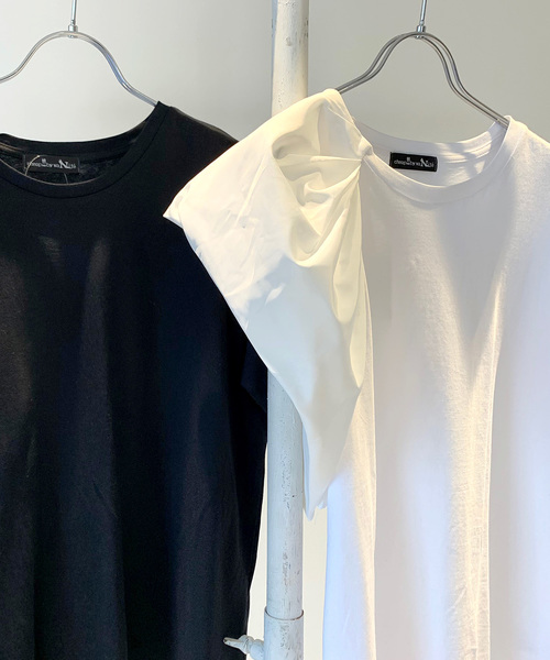 Narcissus（ナルシス）の「【cheap!!by vaNite】アシンメトリパフＴシャツ（Tシャツ/カットソー・レディース・ホワイト/ブラック・FREE）」の18枚目の写真