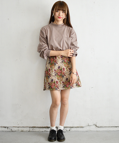 PairPair（ペアペア）の「ヘビーウェイトポケット付きロングＴシャツ（Tシャツ/カットソー・レディース・ベージュ/オフホワイト/モカ/スミクロ・FREE）」の20枚目の写真