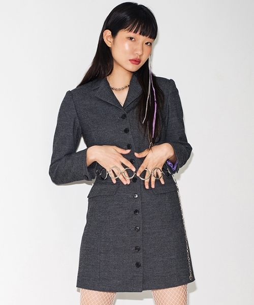 セール Running High スリムブレザー ワンピース ワンピース Running High ランニングハイ のファッション通販 Zozotown