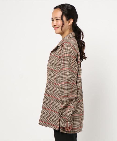 GITMAN BROS.(ギットマンブラザーズ)の「【Gitman Brothers/ギットマンブラザーズ】OPEN COLLAR SHIRTS CHECK:シャツ(シャツ/ブラウス・レディース・ブラック/ブラウン・MEDIUM)」の17枚目の写真