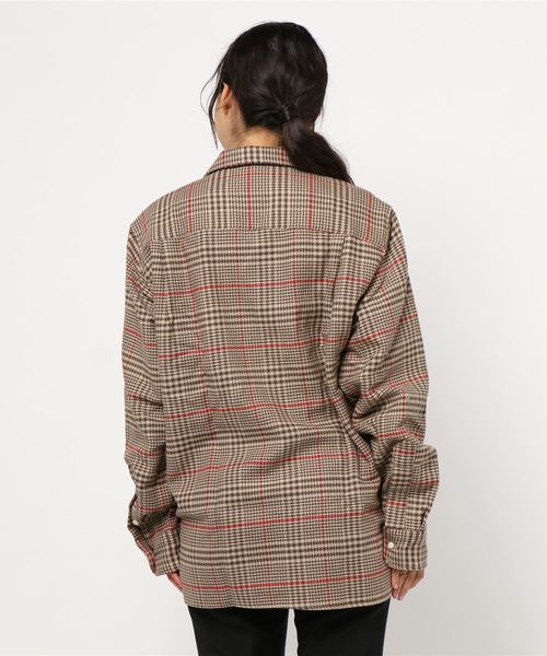 GITMAN BROS.(ギットマンブラザーズ)の「【Gitman Brothers/ギットマンブラザーズ】OPEN COLLAR SHIRTS CHECK:シャツ(シャツ/ブラウス・レディース・ブラック/ブラウン・MEDIUM)」の18枚目の写真