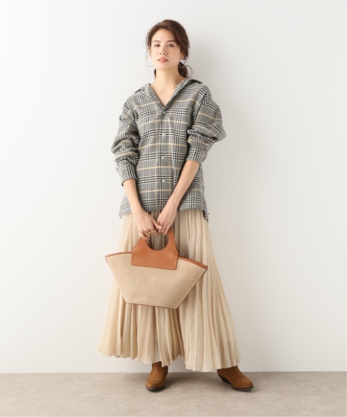 GITMAN BROS.(ギットマンブラザーズ)の「【Gitman Brothers/ギットマンブラザーズ】OPEN COLLAR SHIRTS CHECK:シャツ(シャツ/ブラウス・レディース・ブラック/ブラウン・MEDIUM)」の21枚目の写真