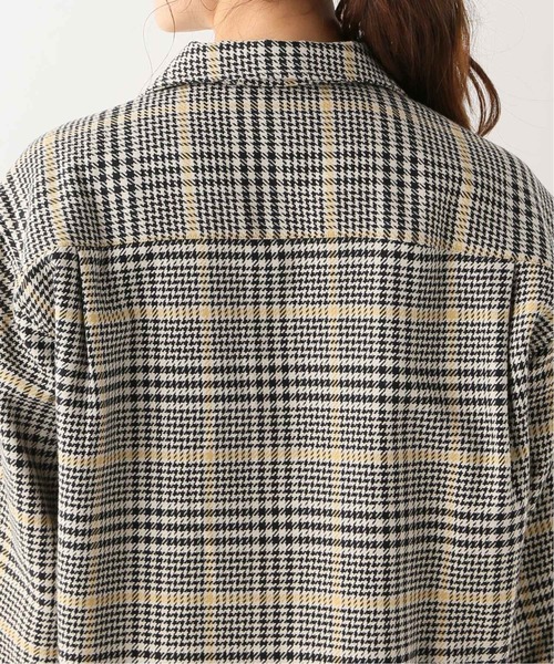 GITMAN BROS.(ギットマンブラザーズ)の「【Gitman Brothers/ギットマンブラザーズ】OPEN COLLAR SHIRTS CHECK:シャツ(シャツ/ブラウス・レディース・ブラック/ブラウン・MEDIUM)」の5枚目の写真