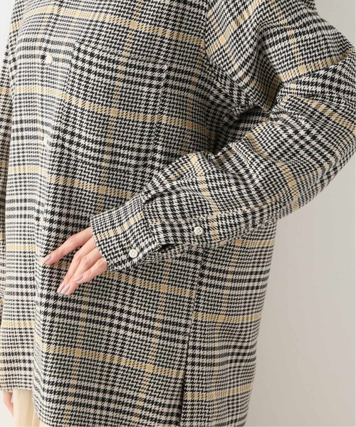 GITMAN BROS.(ギットマンブラザーズ)の「【Gitman Brothers/ギットマンブラザーズ】OPEN COLLAR SHIRTS CHECK:シャツ(シャツ/ブラウス・レディース・ブラック/ブラウン・MEDIUM)」の7枚目の写真