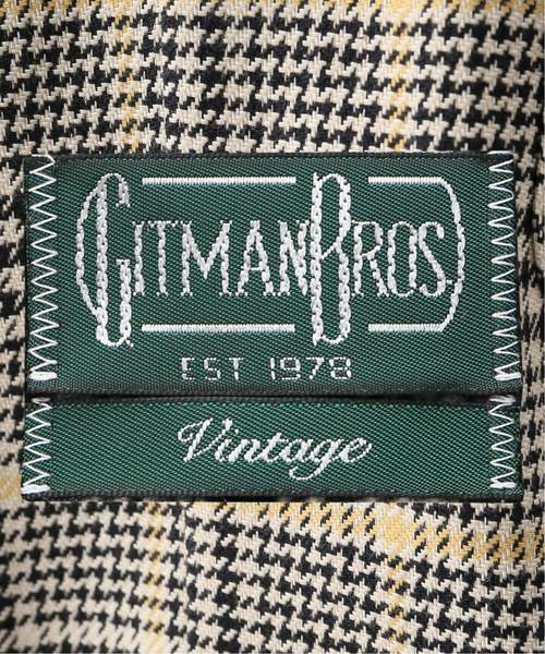 GITMAN BROS.(ギットマンブラザーズ)の「【Gitman Brothers/ギットマンブラザーズ】OPEN COLLAR SHIRTS CHECK:シャツ(シャツ/ブラウス・レディース・ブラック/ブラウン・MEDIUM)」の13枚目の写真