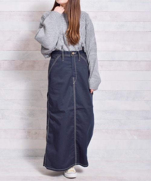 UNIVERSAL OVERALL(ユニバーサルオーバーオール)の「【72】【UNIVERSAL OVERALL】PAINTER SKIRT(スカート・レディース・ブラック/ベージュ/モカ/アイボリー/ネイビー/カーキ/グリーン/グレー・MEDIUM/LARGE/SMALL)」の8枚目の写真