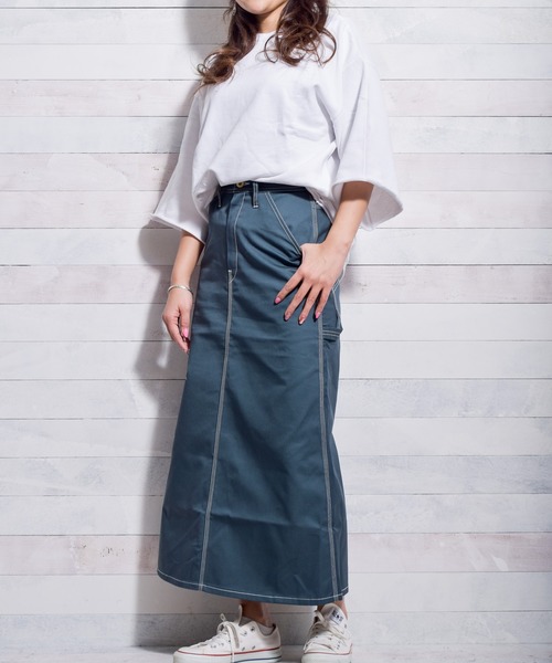 UNIVERSAL OVERALL(ユニバーサルオーバーオール)の「【72】【UNIVERSAL OVERALL】PAINTER SKIRT(スカート・レディース・ブラック/ベージュ/モカ/アイボリー/ネイビー/カーキ/グリーン/グレー・MEDIUM/LARGE/SMALL)」の7枚目の写真