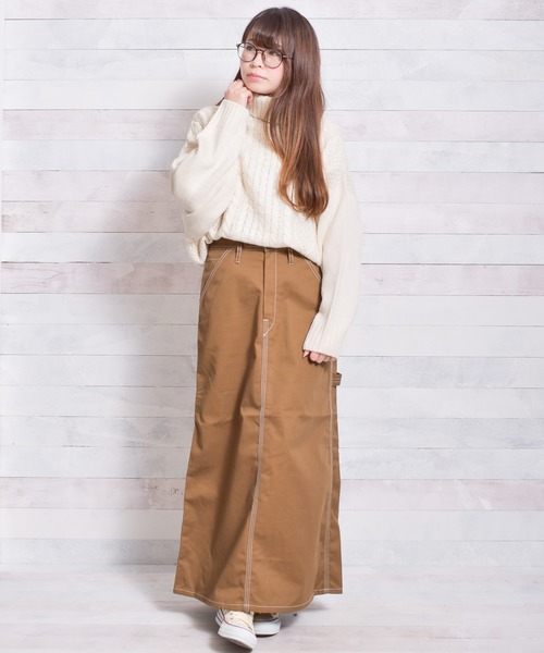 UNIVERSAL OVERALL(ユニバーサルオーバーオール)の「【72】【UNIVERSAL OVERALL】PAINTER SKIRT(スカート・レディース・ブラック/ベージュ/モカ/アイボリー/ネイビー/カーキ/グリーン/グレー・MEDIUM/LARGE/SMALL)」の12枚目の写真